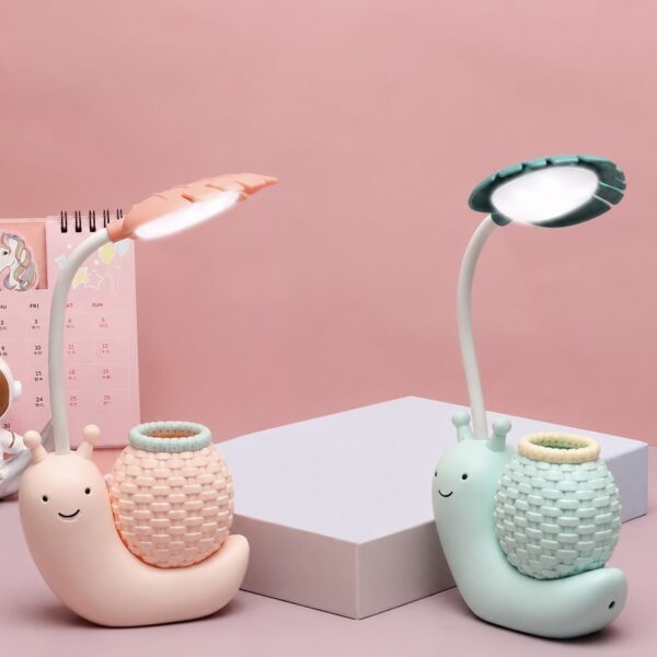 Snail Glow Desk Lamp with Pen Holder