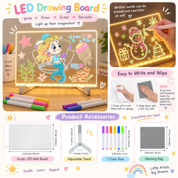 Acrylic LED Message Board - Large
