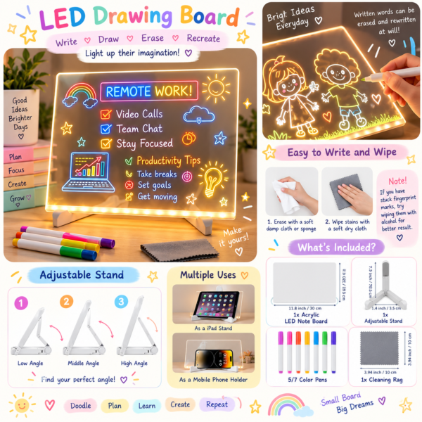 Acrylic LED Message Board - Medium