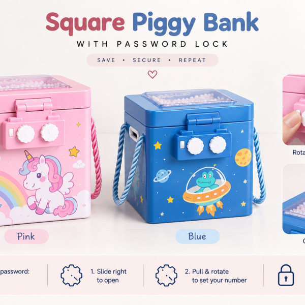 Cute & Quirky Lock Piggy Bank