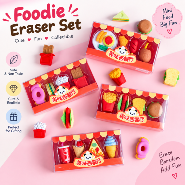 Foodie Fun Eraser Set