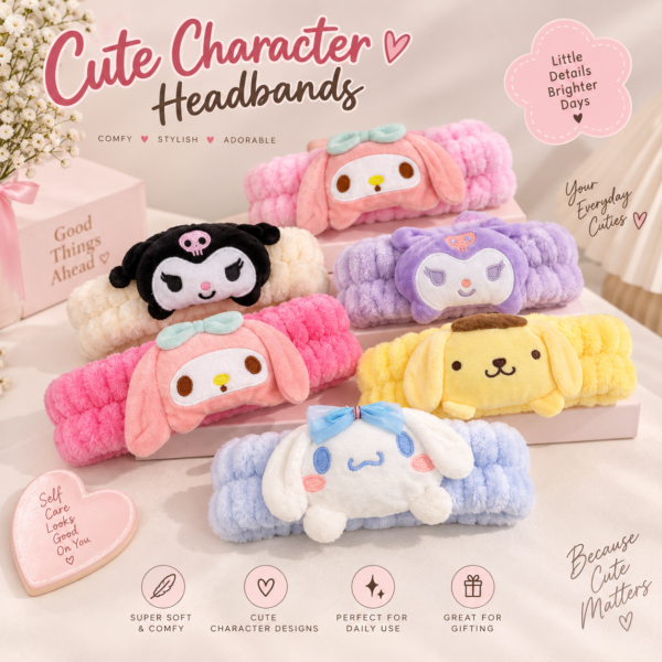Cute Character Skincare Headband