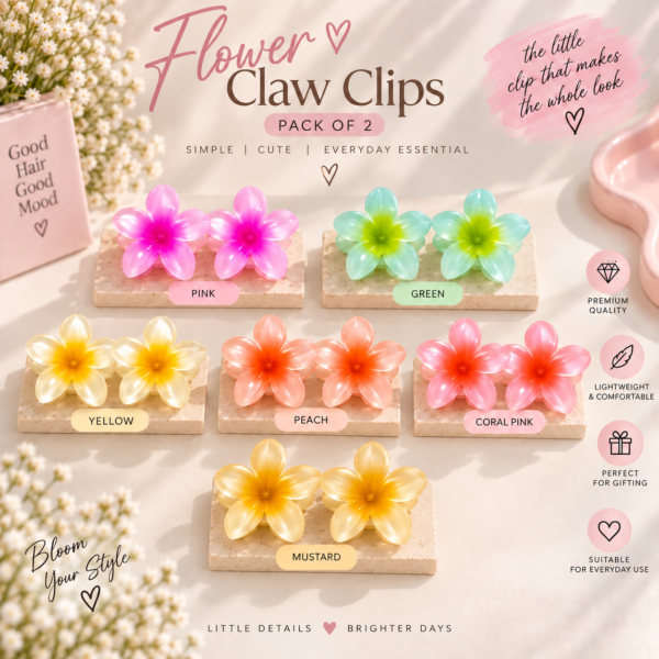 Mini Flower Clips - Pack of 2