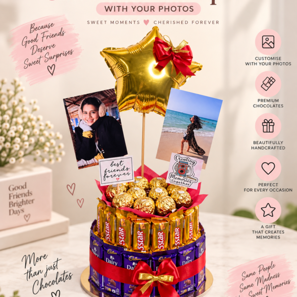 2-Tier Chocolate Photo Hamper